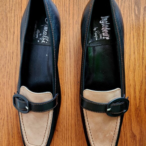 INGLEDEW'S BY RANGONI WONEN'S LEATHER LOAFERS SIZE 8.5 MADE IN ITALY - Picture 2 of 6